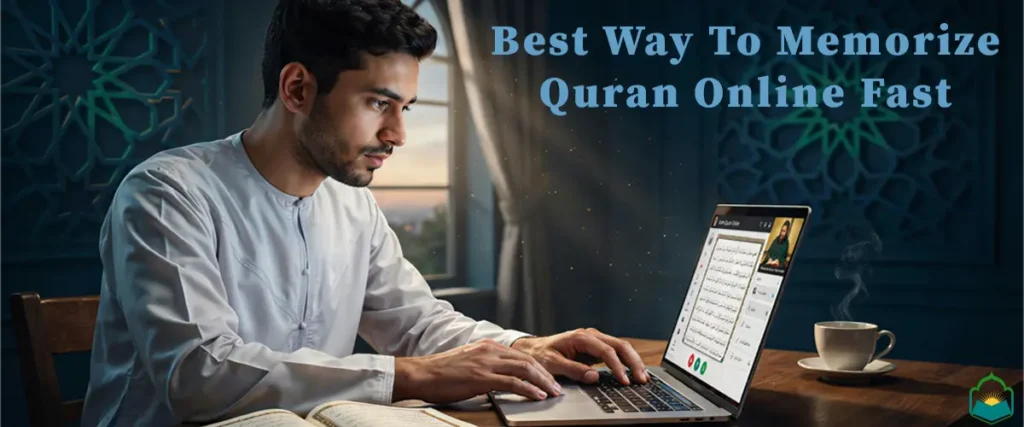 How to memorize Quran online fast with a qualified online Quran teacher during a live Hifz lesson