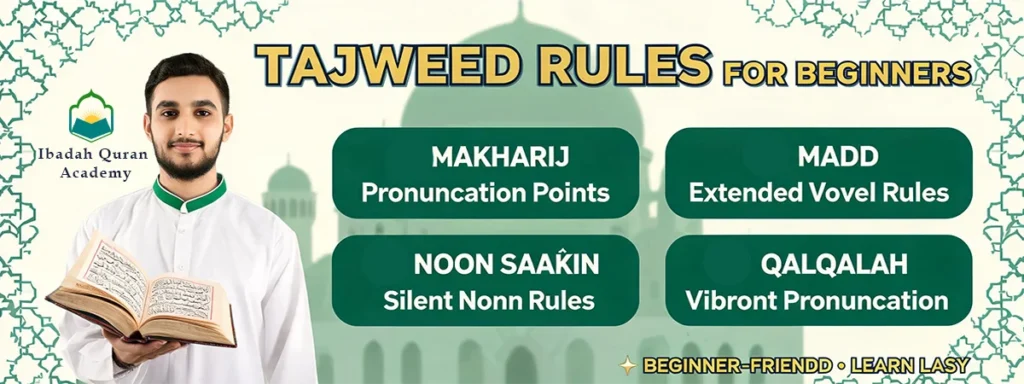 Tajweed rules for beginners chart showing Arabic letter articulation points